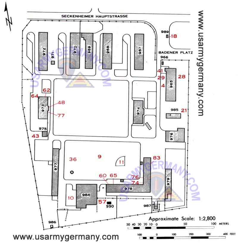 USAREUR Installation Maps Hammonds 1977